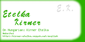 etelka kirner business card